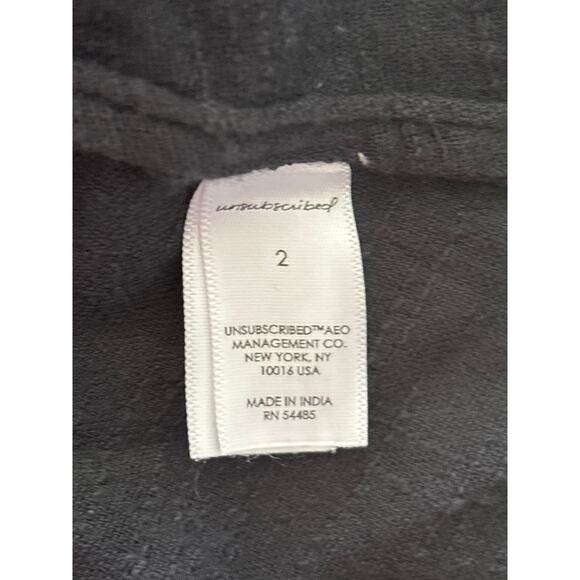 Unsubscribed Women Size 2 Black Smocked Peplum Floral Boho Sleeve Short Blouse - Picture 5 of 13